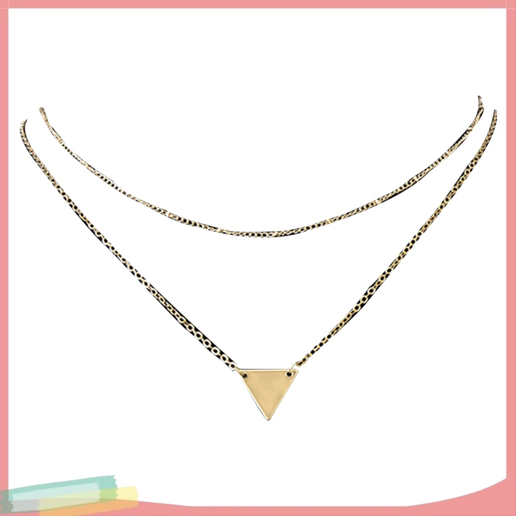 Dây chuyền hợp kim nhiều sợi trang trí phụ kiện hình tam giác nhỏ xinh cho nữ
