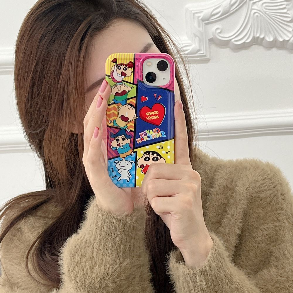 Ốp Điện Thoại tpu Mềm Kiểu Mảnh Ghép In Hình Hoạt Hình Dễ Thương Cho iphone 14 13 12 11