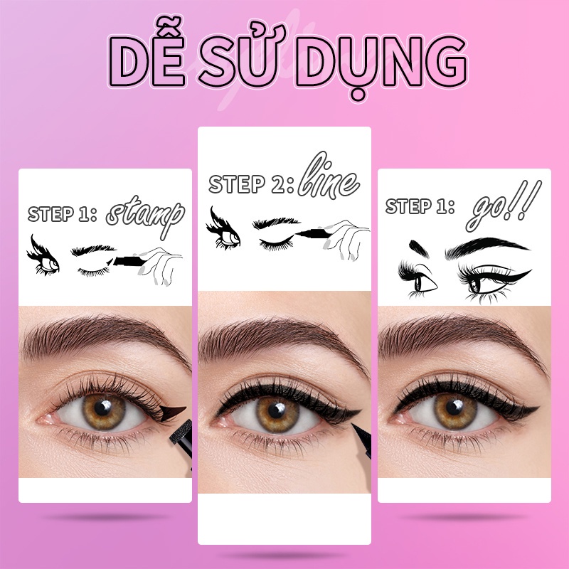 Bút kẻ mắt nước 2 Đầu bền màu, chống nước Chính Hãng Sarah Beaute