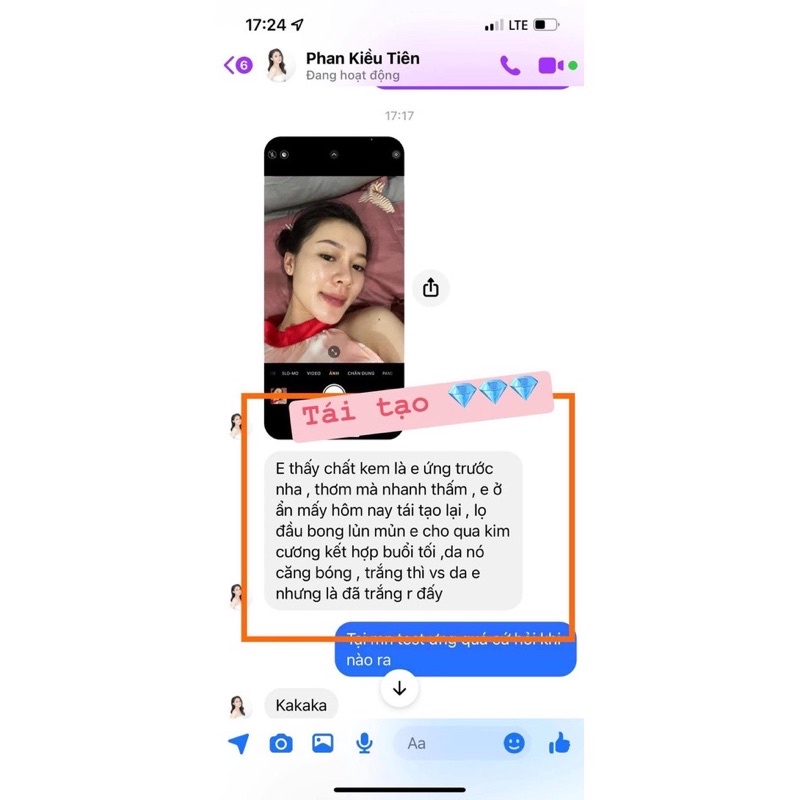 Tái tạo kim cương chamomileskill 20gram