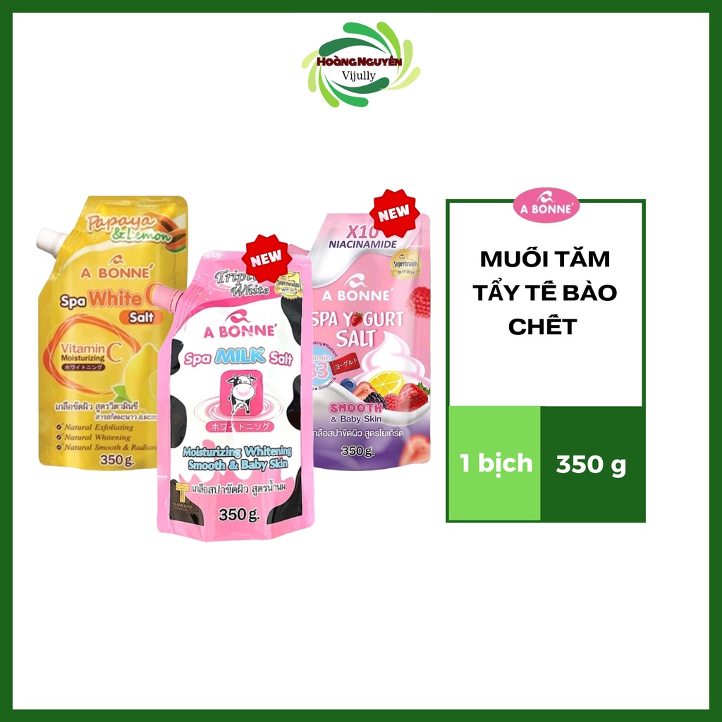 Muối tắm sữa bò tẩy tế bào chết A Bonne Spa Milk Salt trắng da 350g