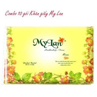 Combo 10 bịch khăn giấy mylan tiện lợi, giấy bóp mylan