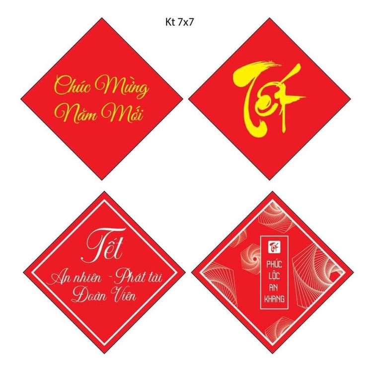 Sét 10 tem tết quả trám 7x7cm