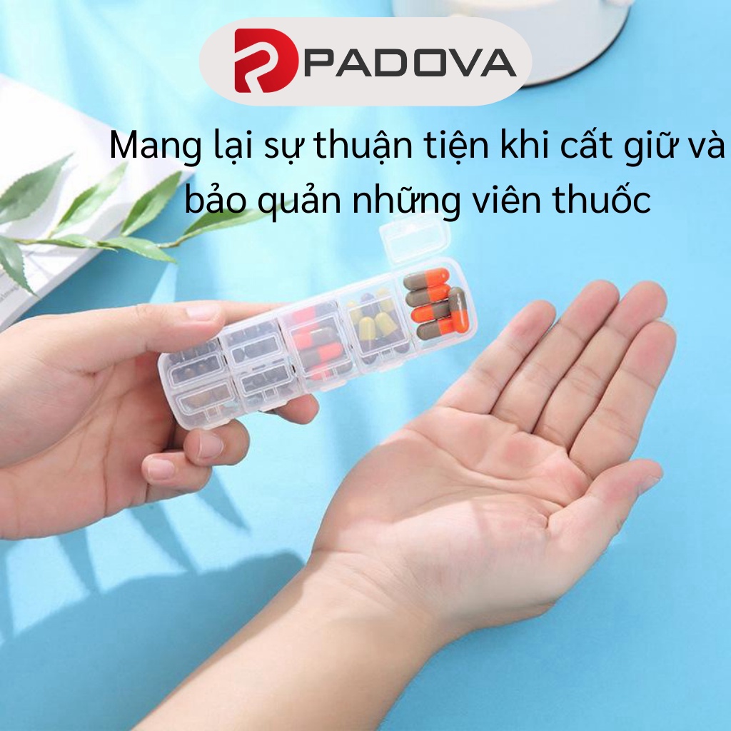 Hộp Đựng Thuốc Chia 7 Ngăn Tiện Lợi Mang Theo Khắp Nơi PADOVA 8853