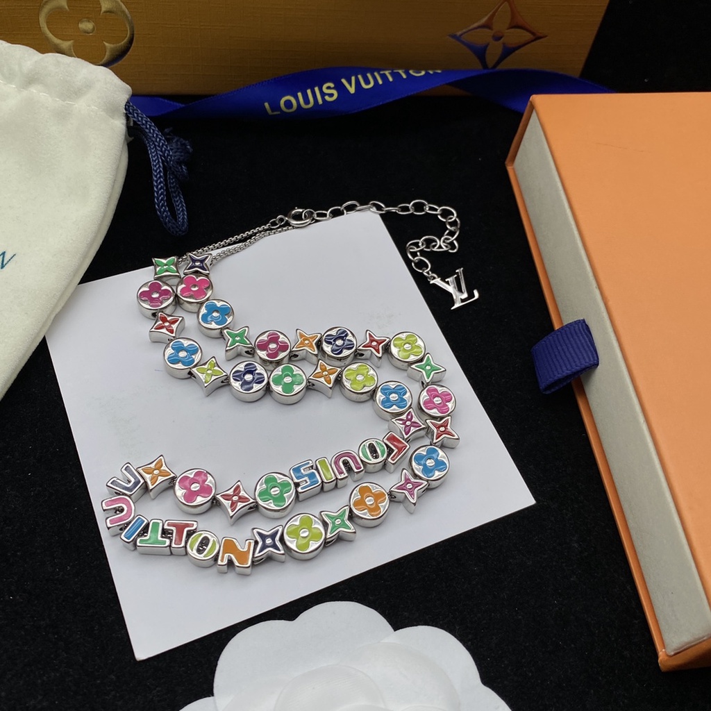 Trang Sức Vòng Cổ Vòng Tay Nhẫn LOUIS VUITTON Mẫu logo LV Nâng Cao Cho Nam Và Nữ