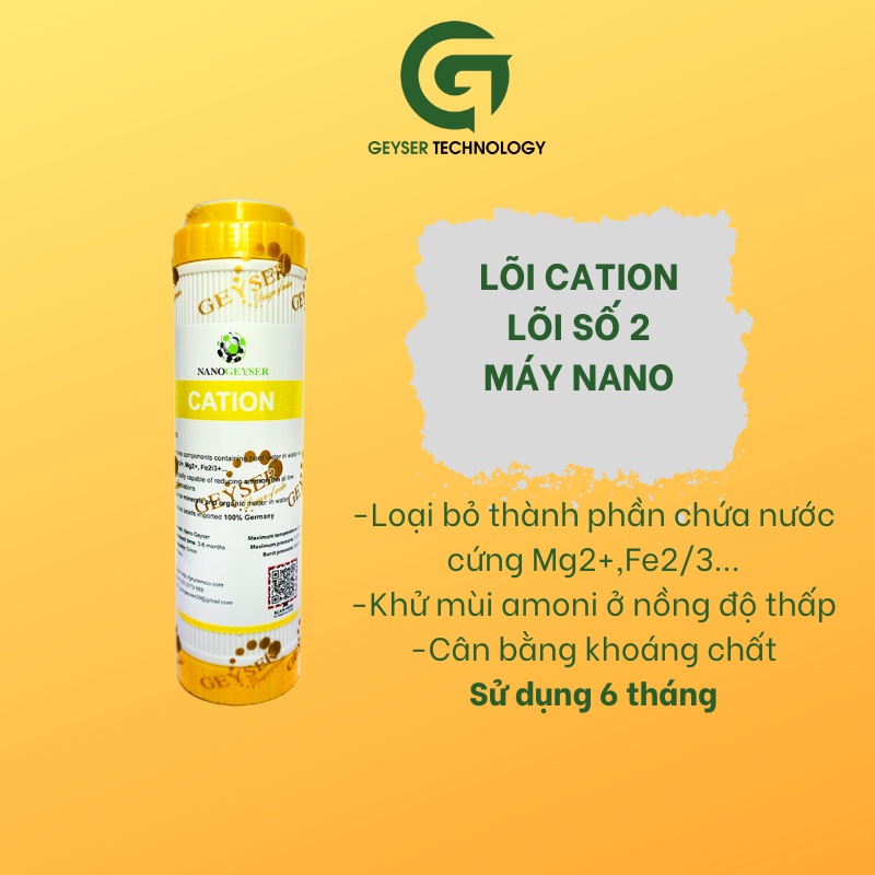 Bộ 3 lõi lọc nước 123 chính hãng dùng cho các dòng máy NANO,Lõi lọc PP.2IN1.GAC, Cation, Aragon