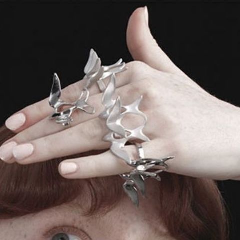 Nhẫn Hở Hình Chim Én Chim Dễ Điều Chỉnh Thiết Kế Độc Đáo Phong Cách Niche Star