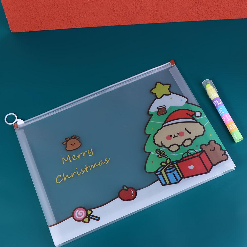 Lloyd Túi Đựng Bút Bằng PP Sức Chứa Lớn Họa Tiết Người Tuyết Giáng Sinh Cho Học Sinh / Văn Phòng