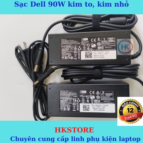 Sạc Laptop Máy Tính Dell 19.5V-3.34A 65W , 19.5V-4.62A 90W Chân Kim To Và Nhỏ