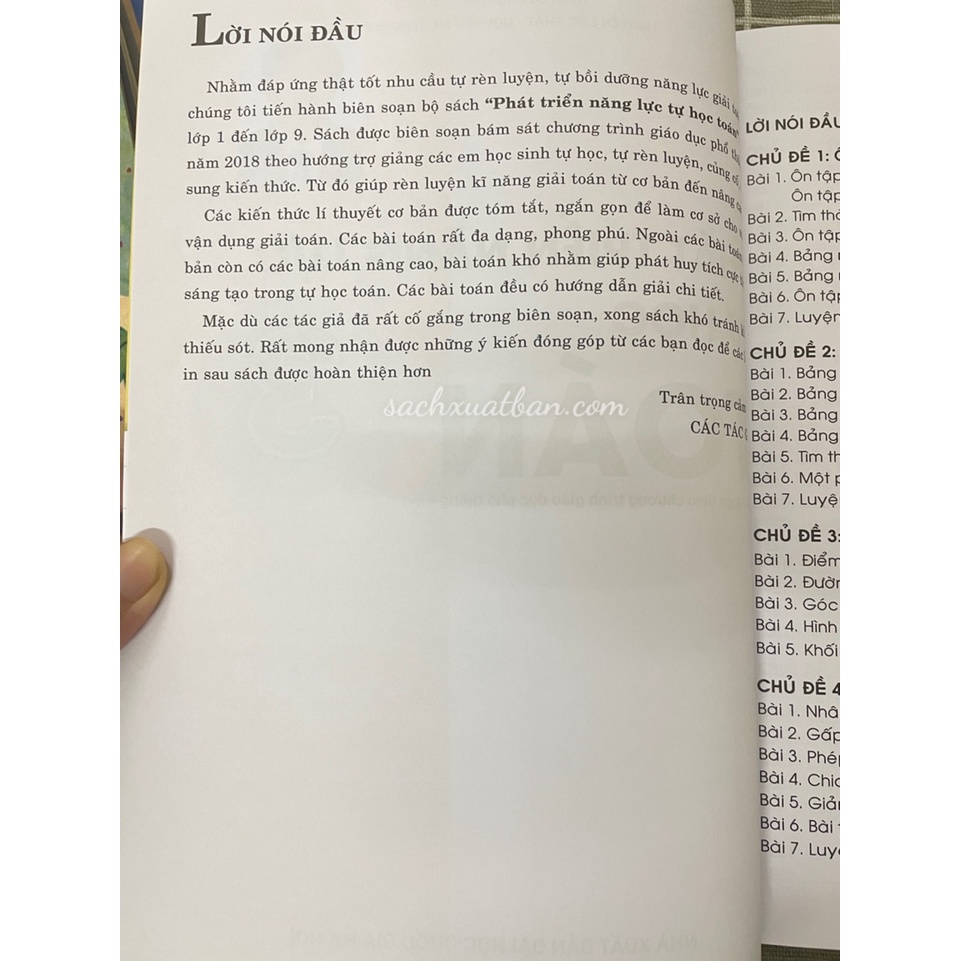 Sách Phát Triển Năng Lực Tự Học Toán 3 (Biên Soạn theo chương trình Giáo dục phổ thông mới)