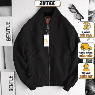 Áo khoác bomber nam da lộn ZUTEE, áo bomber nam form rộng phong cách ulzzang - Thời trang nam