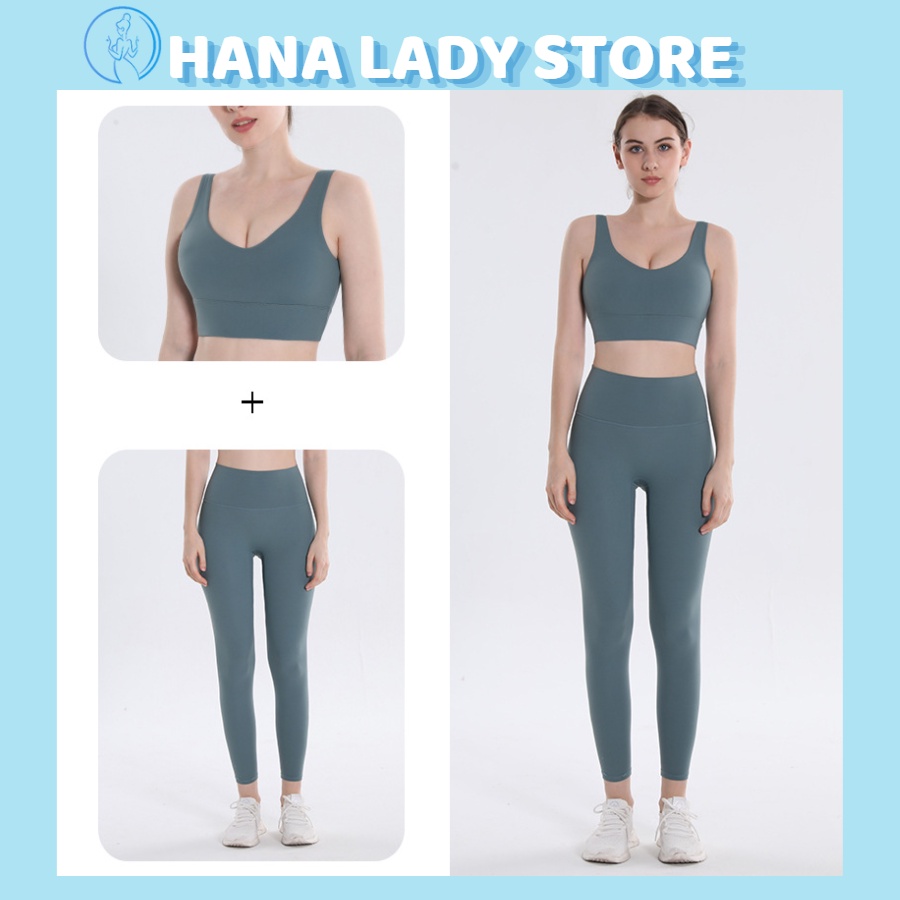 Bộ Quần Áo Tập Gym Yoga Nữ Co Giãn Thấm Hút Thoát Khí Croptop Cao Cấp BTG03