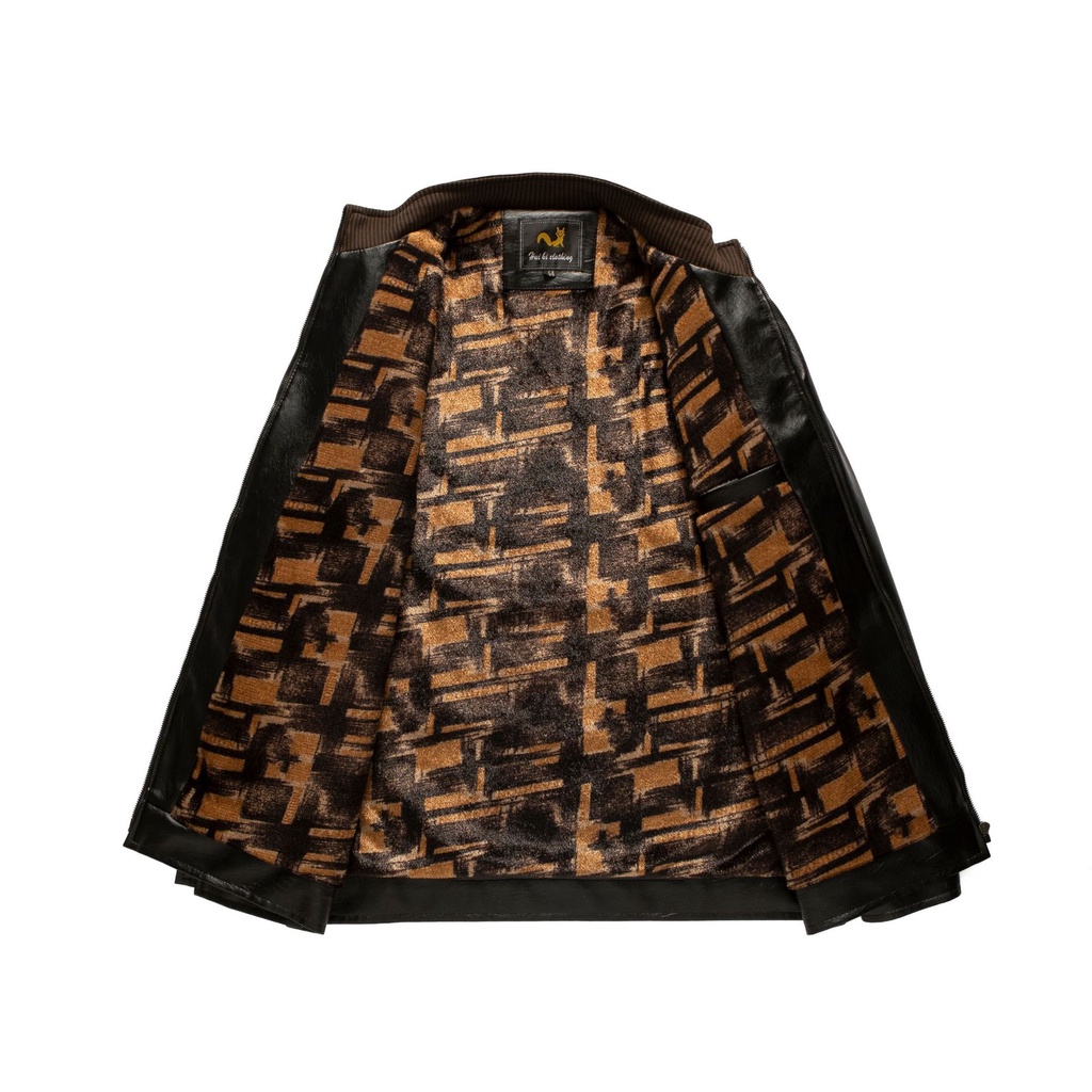 Áo khoác da nam lót nỉ , áo da nam thời trang cao cấp