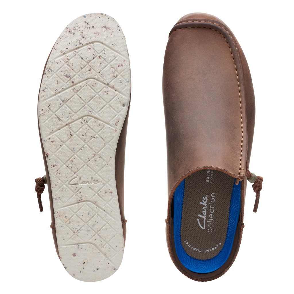 Giày sục Da Nam Clarks ShacreLite Sun màu BeesWax