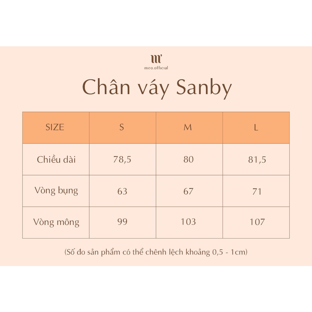 Chân váy nữ Méo shop form suông dáng dài vạt chéo cách điệu Sanby