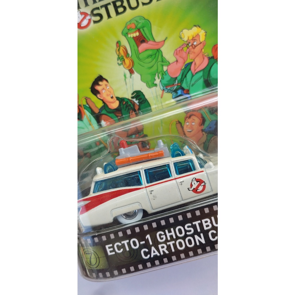 Xe mô hình Hot Wheels Ghostbusters Ecto-1 Cartoon Car có vết dơ
