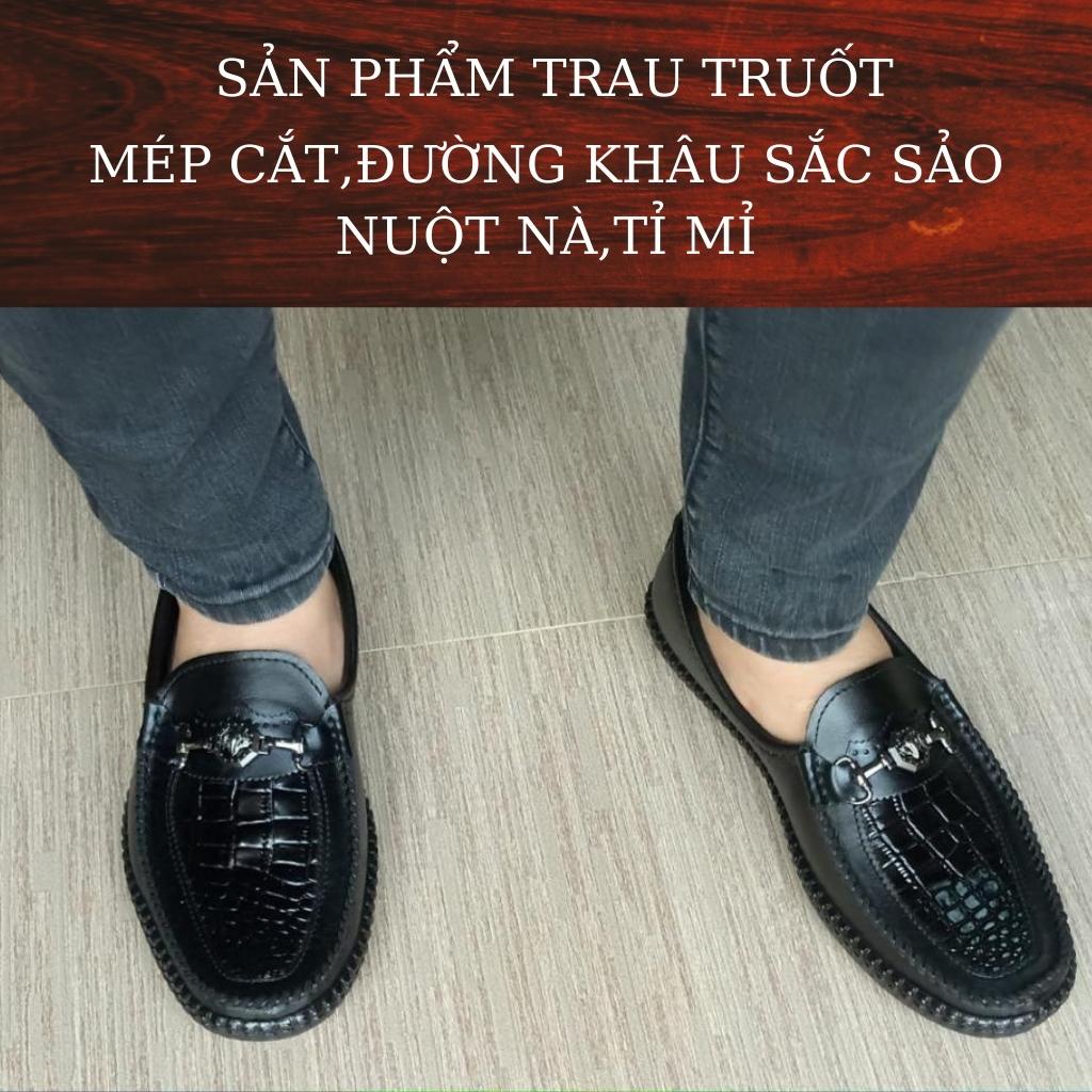 Giày lười nam mã K222,giày da cao cấp việt nam,chất liệu da bò nhập khẩu với 2 màu đen,nâu mận