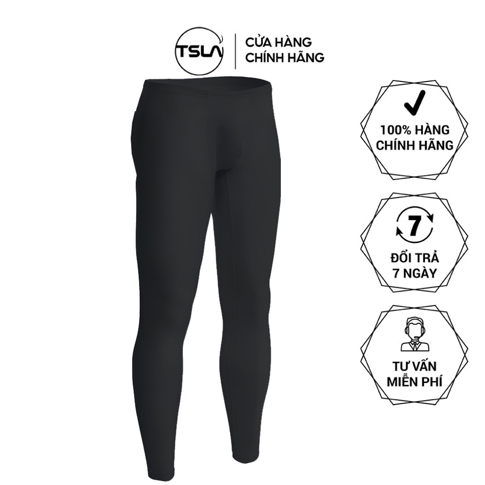 Quần giữ nhiệt nam LÓT LÔNG legging tất form ôm body tập gym đá bóng rổ mùa thu đông TSLA Blank TSL1001