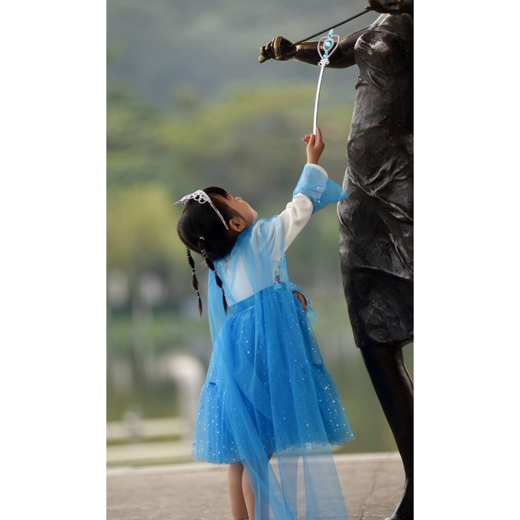 Váy công chúa băng giá elsa dành cho bé gái