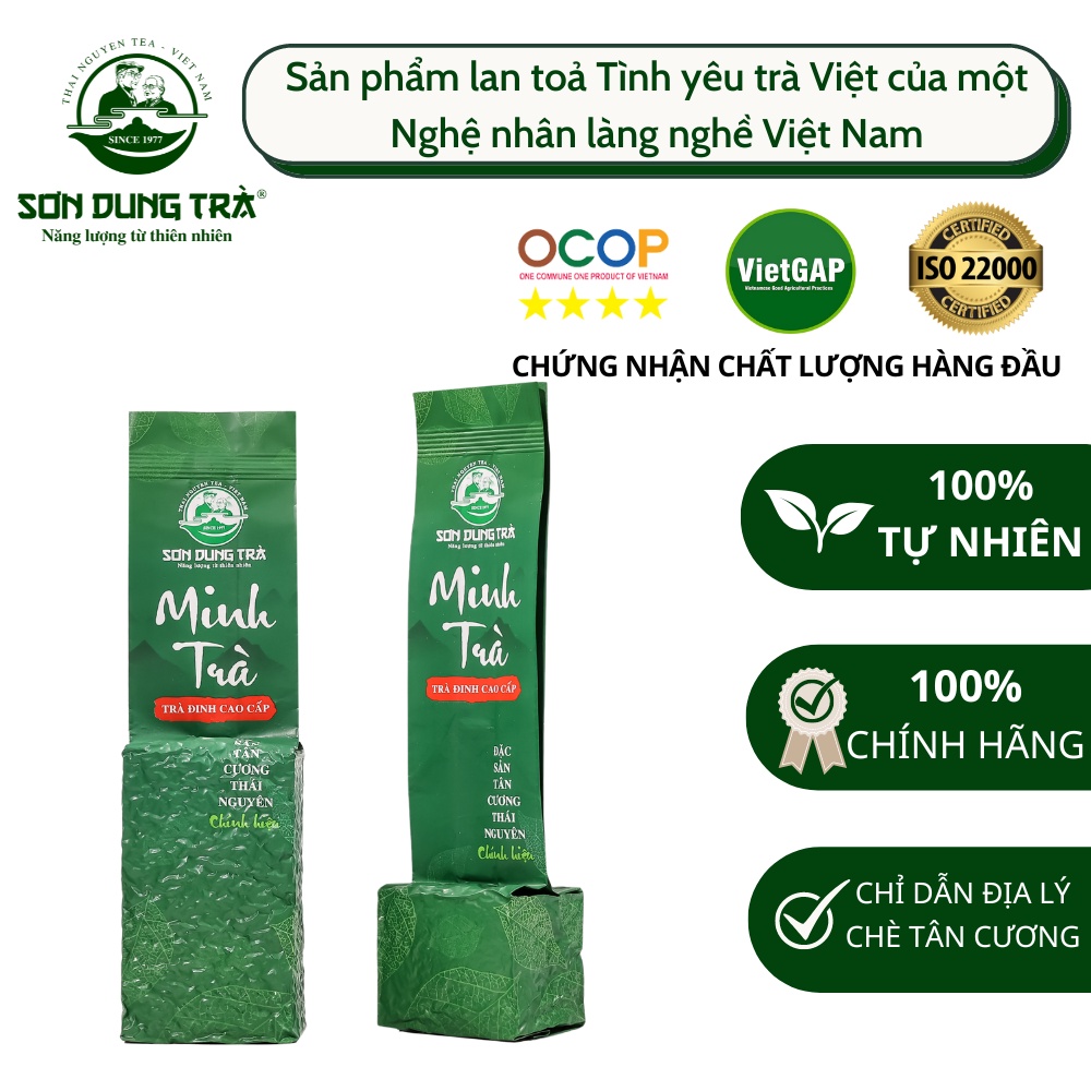 Minh Trà Trà Định Cao Cấp , Chè Thái Nguyên 100% Búp Chè Xanh Tự Nhiên Nước Vàng Sáng Hương Thơm Mùi Cốm