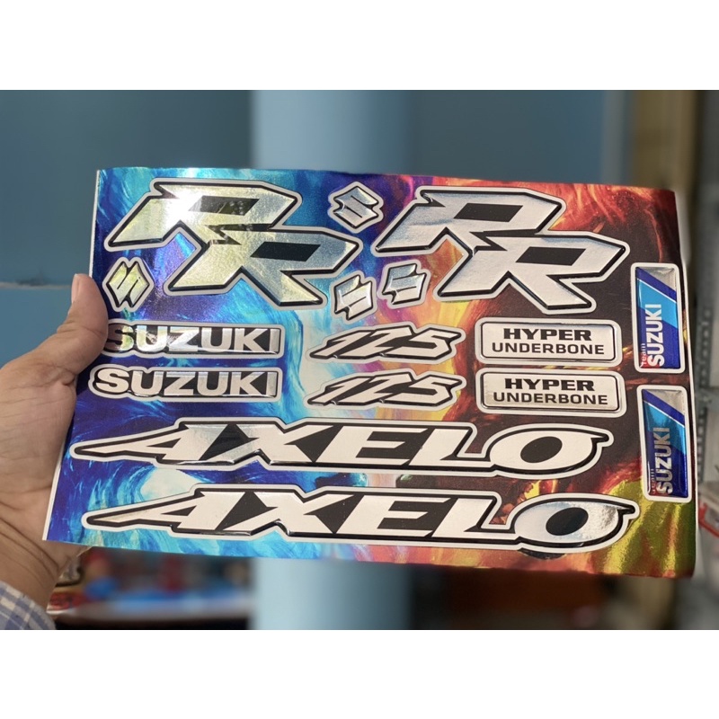 Combo tem chữ Axelo Crom bạc nổi