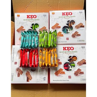 Kẹo gạo lức đậu phộng chà bông 4 vị Tân Huê Viên