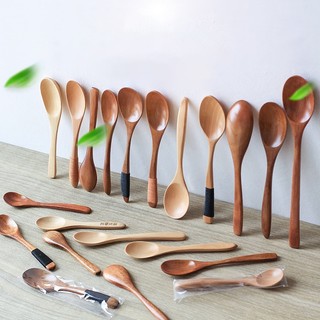 Thìa dĩa gỗ xuất Nhật nhiều kích cỡ, muỗng gỗ phong cách Nhật Bản, thìa cafe, muỗng ăn cơm