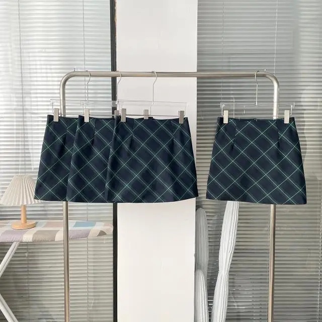 [MURIOKI] Chân Váy Chữ A Sọc Ca Rô Thời Trang Xinh Xắn Cho Nữ Dịp Giáng Sinh