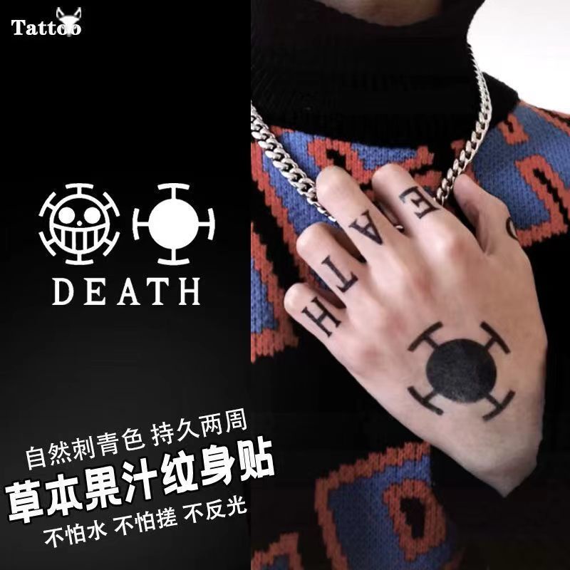 Hình Xăm Dán Tay Hình Nhân Vật Luo Trong One Piece Lâu Trôi#12.3