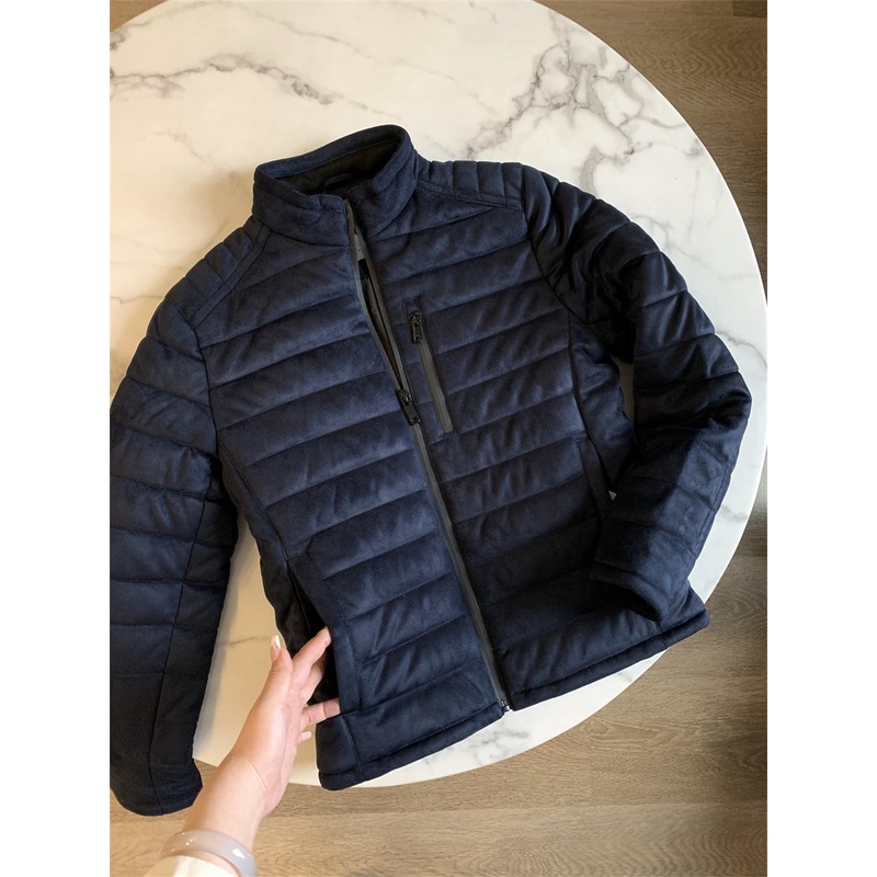 Áo khoác nam chất nhung chần bông Mango xuất xịn