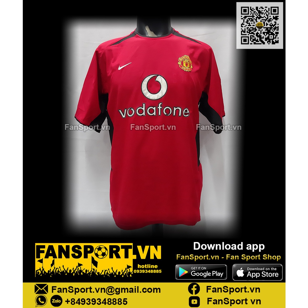 Áo đấu bóng đá Manchester United 2002 2003 2004 home shirt jersey 184947 size M