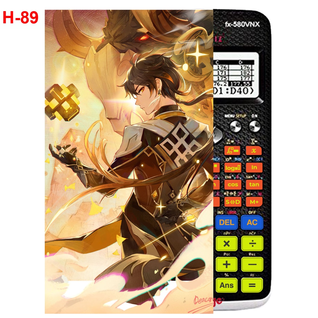 Decal Máy tính CASIO fx570, fx580, ...anime Gemshin Impact