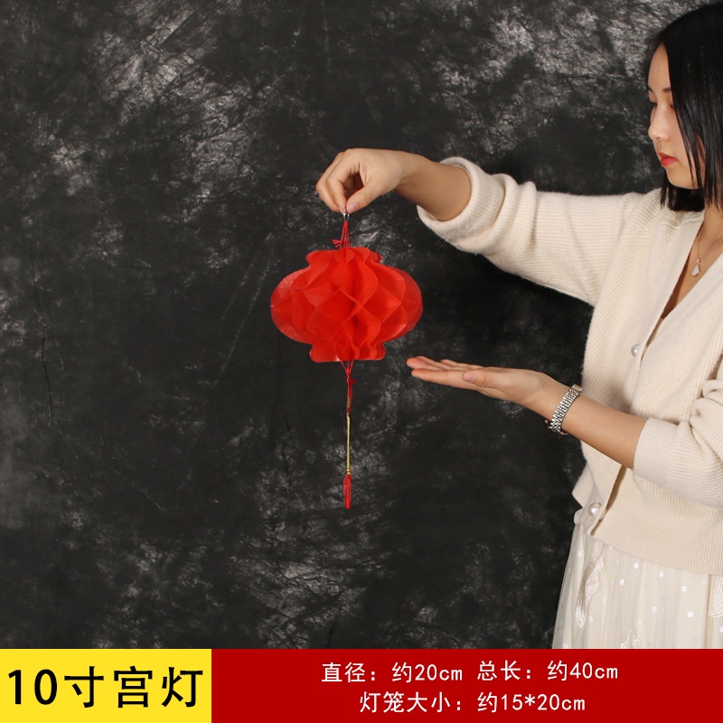 Lồng Đèn Giấy Hình Tròn Màu Đỏ Phong Cách Trung Hoa 20cm 30cm Trang Trí Năm Mới