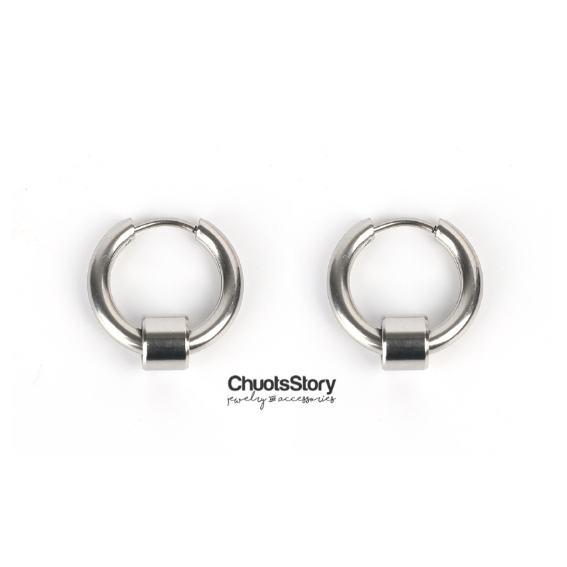 Khuyên Tai Titan Không Gỉ Ghép Trụ Trơn, Khuyên Tai Khuyên Mũi Nam Nữ Xỏ Lỗ GIÁ 1 CHIẾC Bông Tai Nam Nữ Unisex Thời Tran