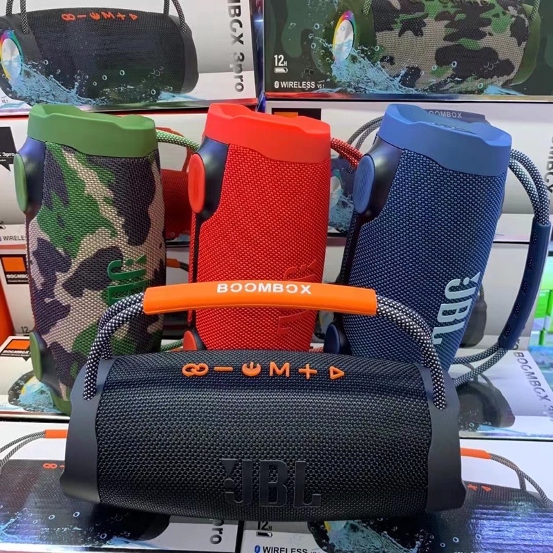 Loa Bluetooth JBL Bombox 3 Pro đèn leb bass mạnh âm thanh lớn Pin tới 6h - Kết nối nhiều loa cùng lúc BH 1-1