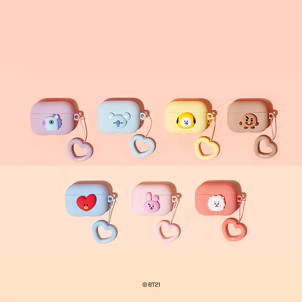 Vỏ Bảo Vệ Hộp Sạc Tai Nghe airpods pro Họa Tiết BT21 Xinh Xắn Ốp