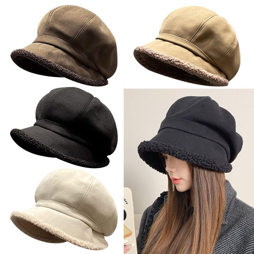 Mũ Beret Len Lông Cừu Dày Dặn Thời Trang Thu Đông