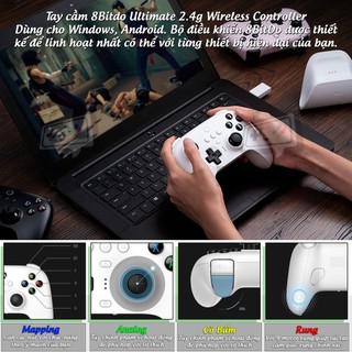 Tay cầm 8BitDo Ultimate 2.4G Wireless Controller cho Laptop, PC, Điện thoại Android
