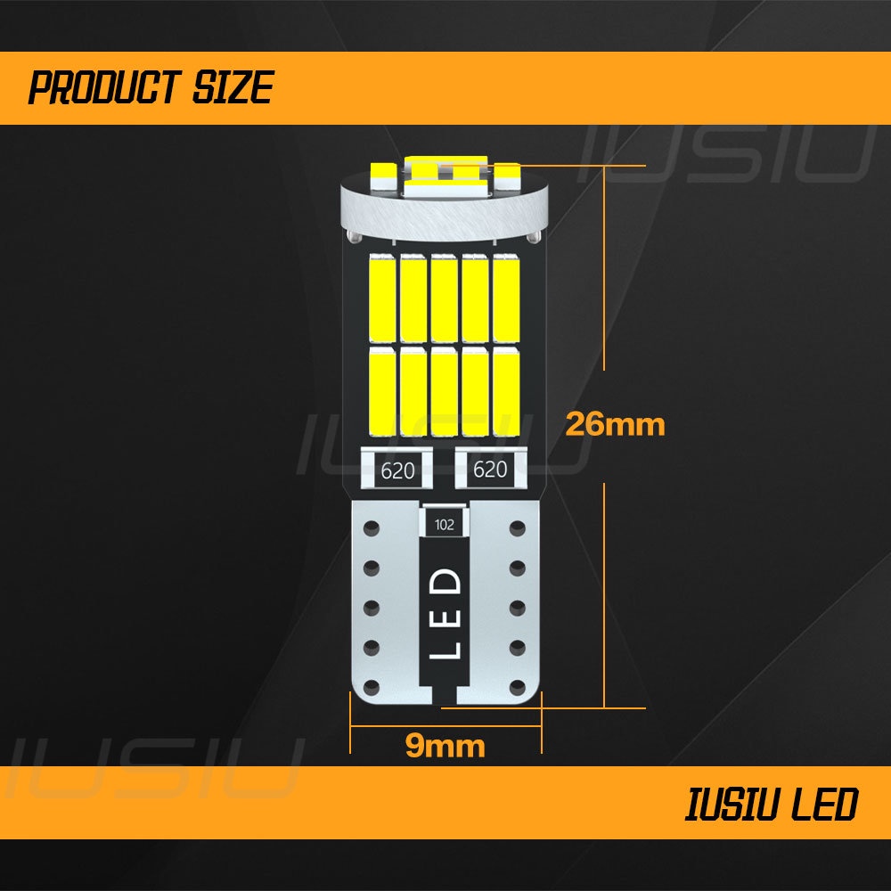 Đèn LED Pha Lê Ánh Sáng Trắng / Xanh Dương 4014 / T10 26SMD LED T10 Đọc Vòm Trong Xe Hơi IUSIU W5W