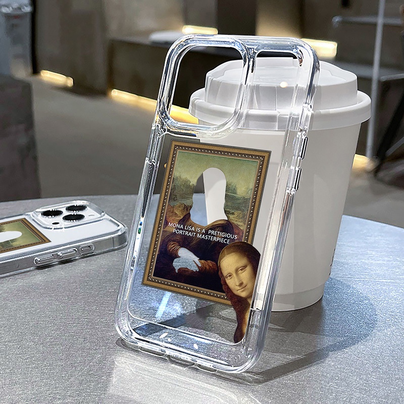 Ốp Điện Thoại Mềm Hình Mona Lisa Cho iPhone 14 Pro Max 13 Pro Max 13 13pro 11 Pro Max 11 X XR Xs Max 12Pro 12 Pro Max 7 plus 8plus