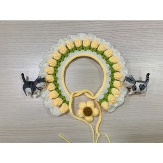 Yếm len hoa Tulip cho thú cưng (Ảnh thật shop tự chụp)