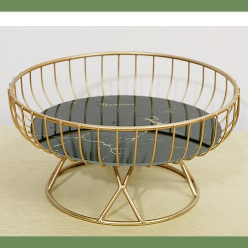 Khay đựng trái cây bánh kẹo, chất liệu kim loại sang trạng, bền đẹp trang trí phòng ăn, phòng khách