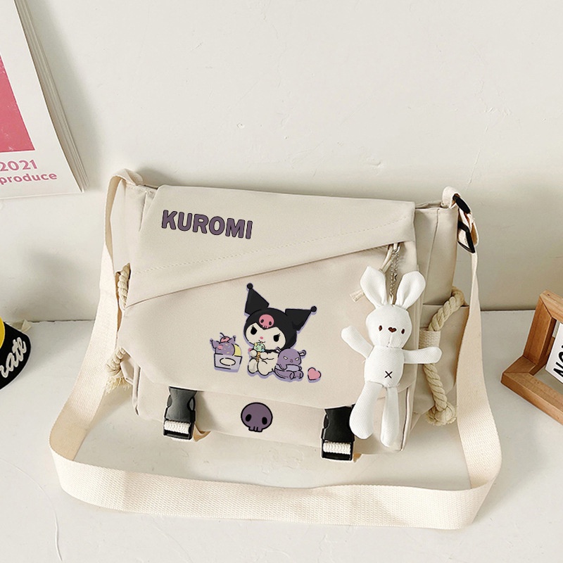 Dly sanrio kuromi Túi Đeo Vai Sức Chứa Lớn Họa Tiết Hoạt Hình Dễ Thương Thời Trang Cho Học Sinh # 1