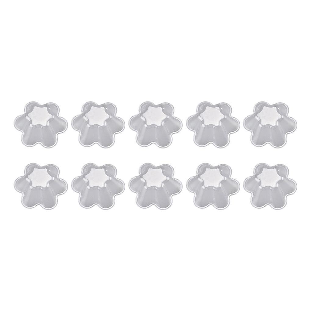 Set 100 Cốc Đựng Kem / Bánh Quy / Sô Cô La Hình Bông Hoa Trong Suốt Có Thể Xếp Chồng Lên Nhau