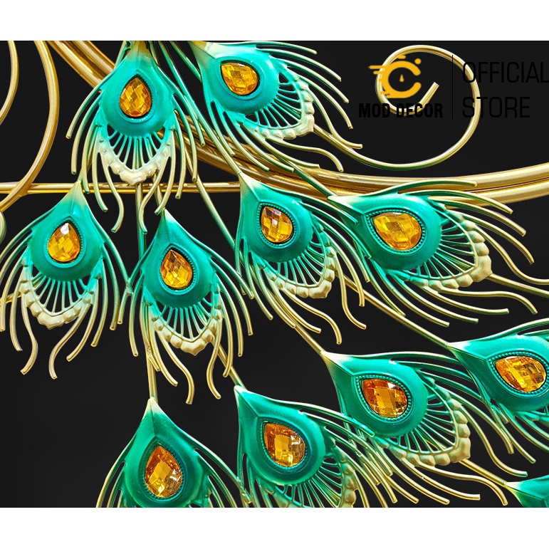 Đồng hồ treo tường trang trí công phượng, tráng gương MOD Decor, Lianzhang JJT mã 2928