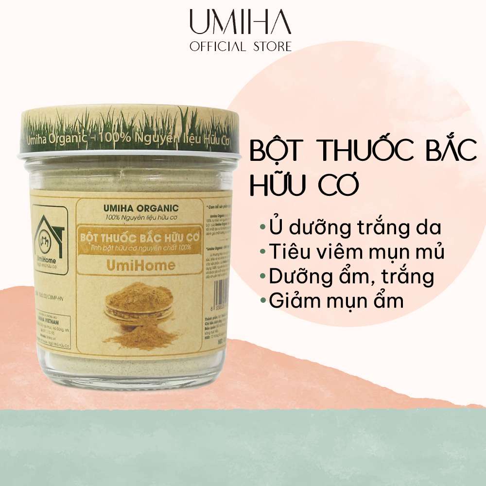 Bột Thảo Dược 24 Vị Umiha 135g Nguyên Chất Dùng Đắp Mặt Nạ Dưỡng Da