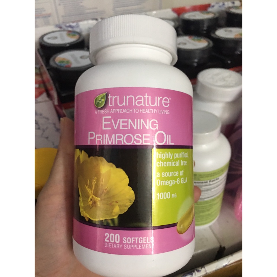 Tinh dầu Hoa Anh Thảo Trunature Evening Primrose Oil 1000mg hủ 200 viên của Mỹ