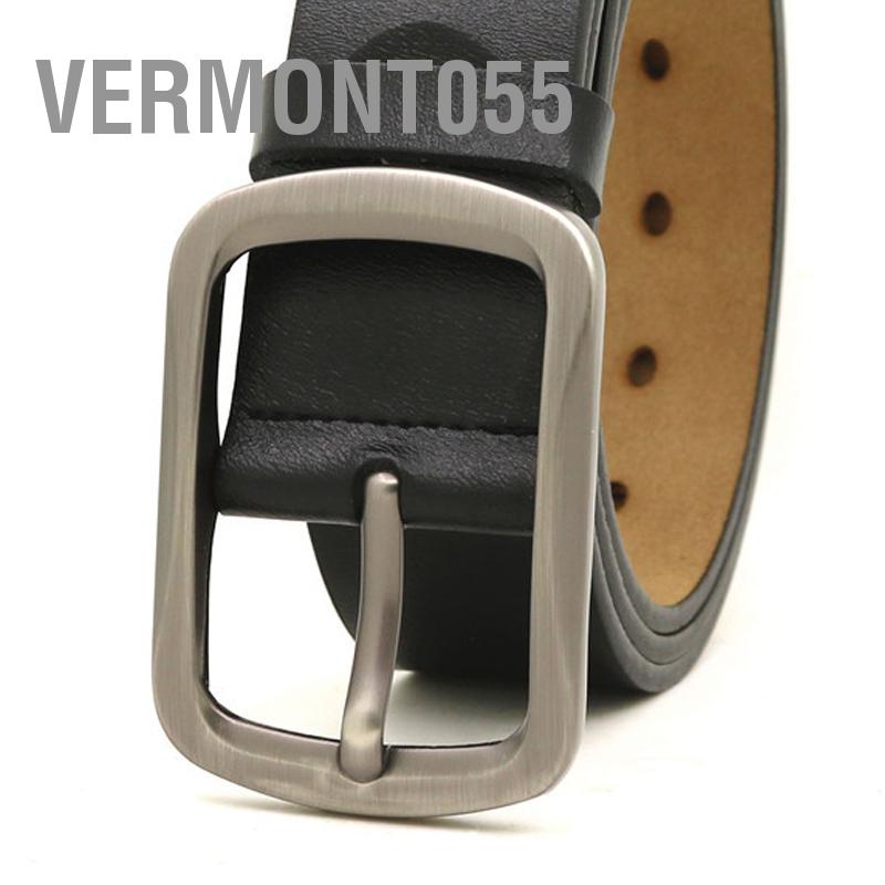 Vermont055 Thắt Lưng Nam Da Thật Chính Hãng Khóa Hợp Kim Đơn Giản Cổ Điển Phù Với Đồng Phục