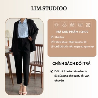 QUẦN BAGGY BASIC ĐAI NÚT | lim.studio [ảnh thật/video thật]