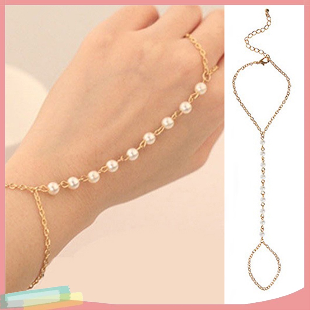 Vòng Tay Kết Hạt Ngọc Trai Giả Sang Trọng